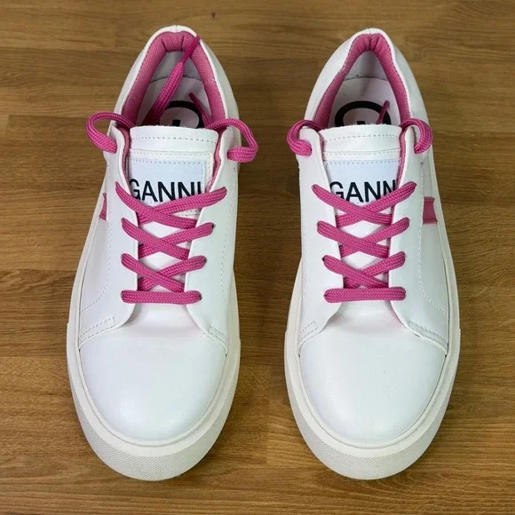 GANNI White and Pink Sneakers - Picture 3 of 5